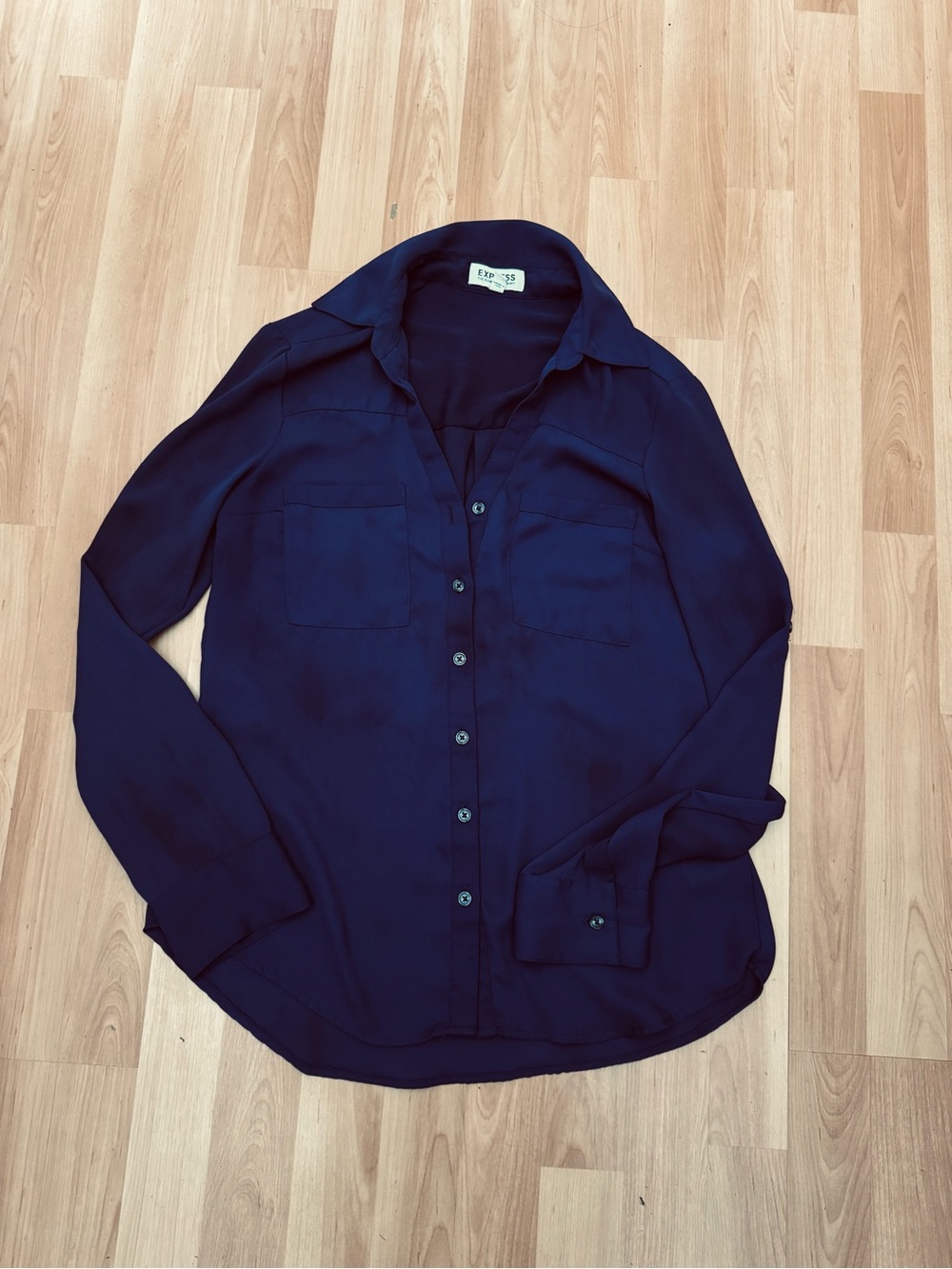 Express size xs Navy Button-Up Blouse